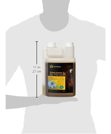 Herbal Land Black Cumin Oil for Horses Dogs & Cats - 100% Pure Cold-Pressed - 2 Liters (2x1L Dosing Bottle) - German Premium Quality - Buy Online on SooperMarket.com