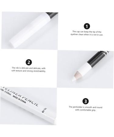 WOONEKY 12pcs Eyeliner Pencil Liquid Eye Makeup Kit Smudge-proof Eye Definer White Liner Wooden Pole - Buy Online on SooperMarket.com