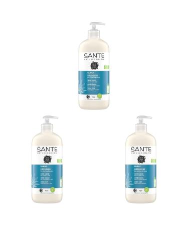 Sante natural cosmetics nourishing liquid soap antibacterial hand soap for mild cleaning with bio-aloe vera and lime in an advantage size 1 x 500 ml (pack with 3) 500 ml (3-pack)