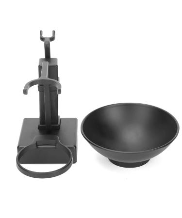 Premium Stainless Steel Shaving Brush Holder & Black Soap Dish Set for Men - Perfect Gift for Grooming - Buy Online on SooperMarket.com