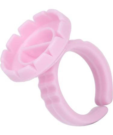 Eyelash Extension Glue Ring Cup 1.5cm / 0.6in Stable Wearing Easy To Wear Eyelash Glue Ring Cup Strong Flexibility for Professional Use(Pink 100 pcs a pack) - Buy Online on SooperMarket.com