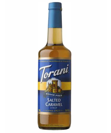 TORANI-SUGAR FREE SALTED CARAMEL SYRUP PET (PLASTIC) BOTTLE 750ML
