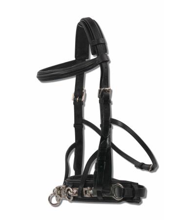 AMKA leather cavesson with bit buckle lined