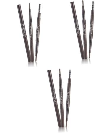 Beavorty 3pcs 2 1 Eyebrow Pen Eyebrow Pencil Waterproof Eyebrow Brush Refill Double Head To Rotate - Buy Online on SooperMarket.com