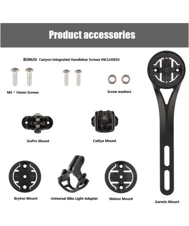 2022 Aero Handlebar Cycling Computer Mount for Garmin, Wahoo, CatEye, Bryton - GoPro and Bike Light Compatible - Buy Online on SooperMarket.com