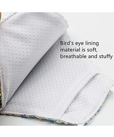 Bling Sequin Fashion Face Mask with 2 Filters | Reusable Sparkly Glitter Mask for Women | Adjustable Ear Loops | Gold - Buy Online on SooperMarket.com