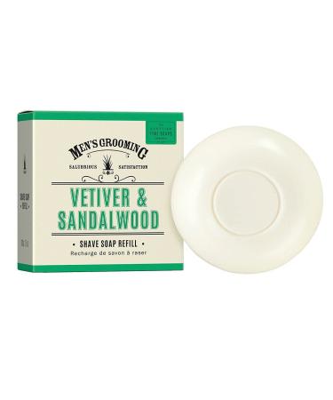 Scottish Fine Soaps Men's Grooming Vetiver & Sandalwood Shave Soap Refill 100g