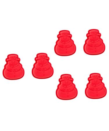 ABOOFAN 6 Pcs Baking Mold Clay Mold Chocolate Silicone Molds Christmas Cookie Wax Cake Mold Biscuit