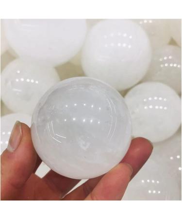 Natural Crystal Rough Natural Sphere 1pc Natural White Clear Calcite Crystal Spheres Balls for Gift for Decoration Gift Decoration feng Shui. (Color : 55-65mm) - Buy Online on SooperMarket.com
