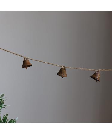 U/B MiniPrimitive CraftJingle .Christmas Bells, for Crafting WreathCraft Bells, Holiday Home and Christmas DecorationBells (Rusty 0.78 inch)50Pieces 0.78IN