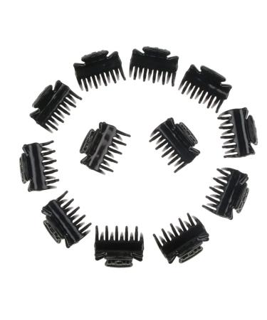 F Fityle 12 pieces resin mini hair clip set hair clip hair gripper hair claws hair clip hair claw clip hair accessories black