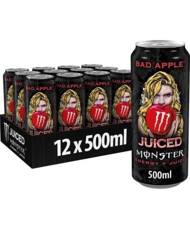Monster Energy Drinks 12x500ml Fresh New Energy Drinks (Bad Apple)