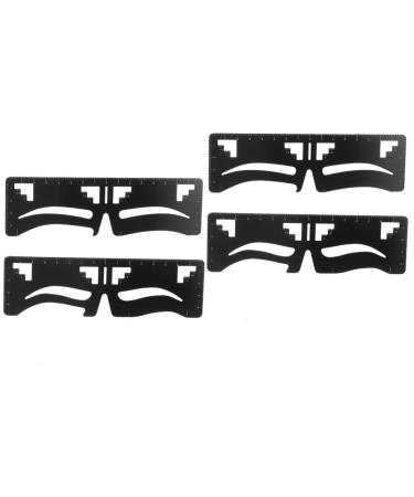 MAGICLULU 4 Pcs Eyebrow Ruler Eyebrow Stencil Template Practical Female Makeup Tool Artifact Make up