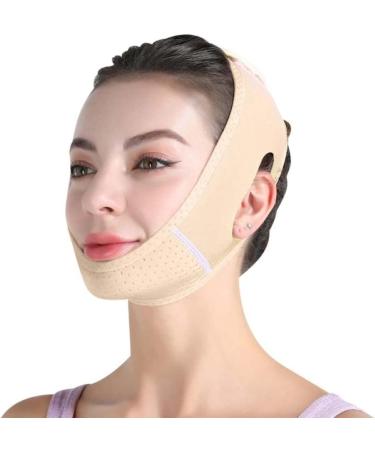 Double Chin Reducer V Line Face Lifting Mask Adjustable Soft V Shaped Chin Strap Reusable Face Strap Chin Lifter for Double Chin(Skin Color) - Buy Online on SooperMarket.com