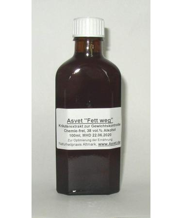 ASVET 100ML Fat Way herbal drops for losing weight 100% vegan + natural appeti inhemmer fat burner for body digestion + metabolism
