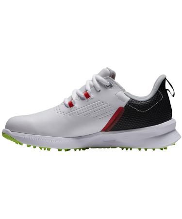 FootJoy Unisex Kids Junior Fuels Golf Shoes 1 UK White Black Lime