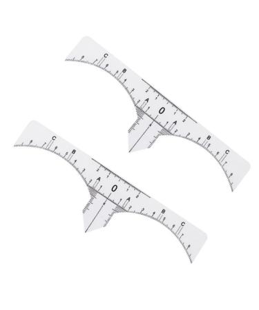 Baluue 10pcs Set Eyebrow Stencil Microblading Eyebrow Ruler Brow Ruler Sticker Eyebrow Template White