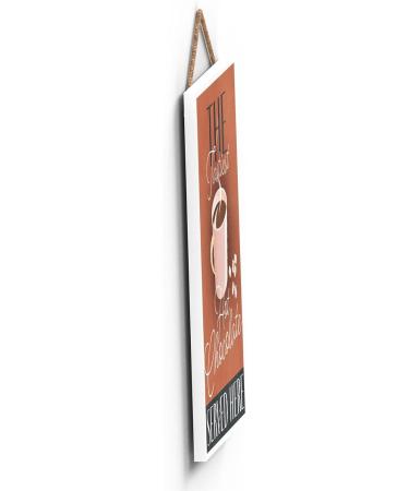 Global Designs The Tastiest Hot Chocolate Served Here Rectangle Wooden Plaque - Buy Online on SooperMarket.com