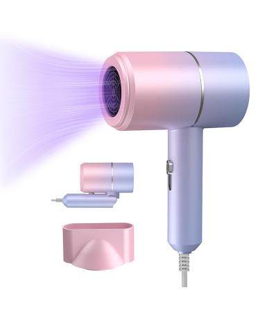 Hojalis Hair Dryer Foldable Travel Hair Dryer Professional Hairdryer Small Hair Dryer Powerful Hair Dryer with Hot and Cold Button Fast Drying Ionic Hairdryer for Women Men Salon Home Travel
