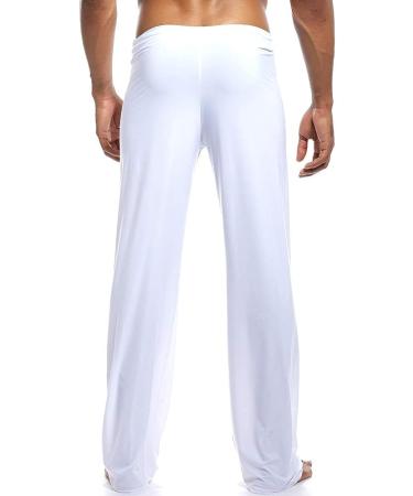 K-Men Mens Ice Silk Low Rise Yoga Pants - White, Medium - Buy Online on SooperMarket.com