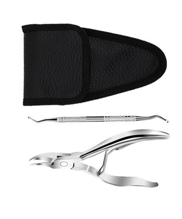 1 Set Manicure 2-piece Set Pedicure Clippers Pedicure Cuticle Cuticle Shaver Dead Skin Scissor Pedicure Nail Trimmer Nail Tool 2 Piece Set Household Stainless Steel