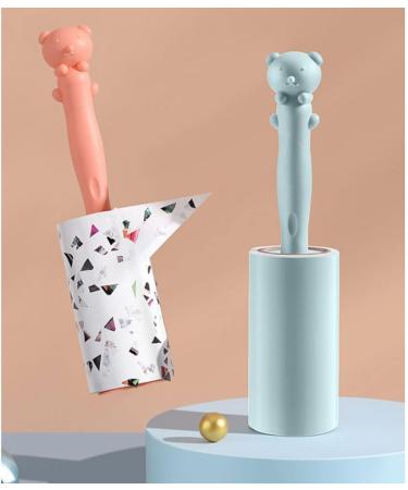 Extra Sticky Lint Roller with 5 Refills - 300 Sheets - Pet Hair Remover & Clothes Dehairing Tool (Green Cute Bear Design) | International Shipping Available - Buy Online on SooperMarket.com