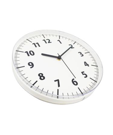 Nordic Noiseless Hanging Clock Decorations Metal White Round White 28X28CM