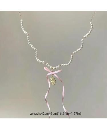 Oralgo's French Style Pearl Necklace & Collarbone Chain - Elegant Loops for Women & Girls | International Shipping - Buy Online on SooperMarket.com