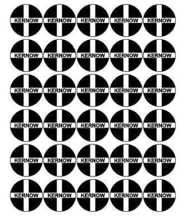 30x CORNISH EDIBLE PREMIUM CUPCAKE CAKE TOPPERS CORNWALL ST PIRANS DAY KERNOW D5