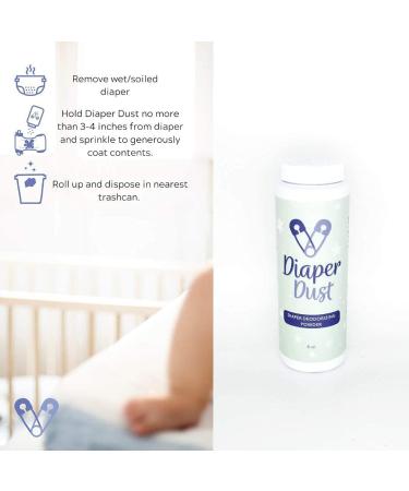 Diaper Dust | Diaper Deodorizing Powder (2ct) | Unscented Activated Charcoal Eco-Friendly Portable Solution - Buy Online on SooperMarket.com