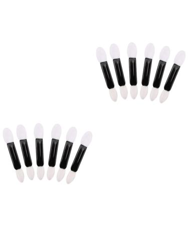 Baluue 100 Pcs Eye Shadow Applicator Double Sided Eyeshadow Brush Eye Makeup Sponge White