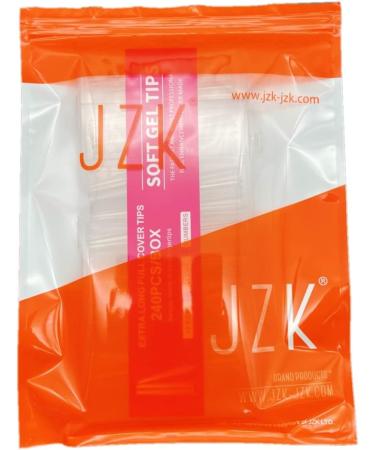 JZK 240x XXXL Clear Half Cover Extra Long Coffin Nail Tips For Acrylic Extensions No C Curve False Nail Tips Long For Gel And Acrylic Nails 3XL Finger Nail Extension Tips - Buy Online on SooperMarket.com