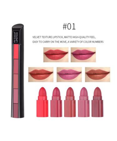 MIESCHER Colored Matte Nude Lipstick - Full Coverage Lip Crayon for Bold Deep Red Lips - Waterproof & Smudge Proof - Buy Online on SooperMarket.com