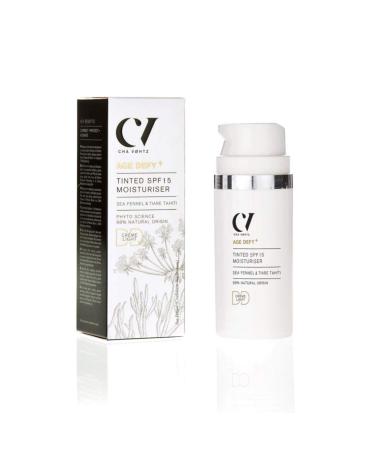 AGE DEFY+ TOPEN PROTECTION-MOASTURIZER SPF15-Light 30 ml |Of course tinted Moisturizer by Cha V htz |Day cream with SPF 15 for ripe skin |Paraben- u. Ethanol-free |Tierleid -free u. Vegan Fennel 30 ml (1 Pack)