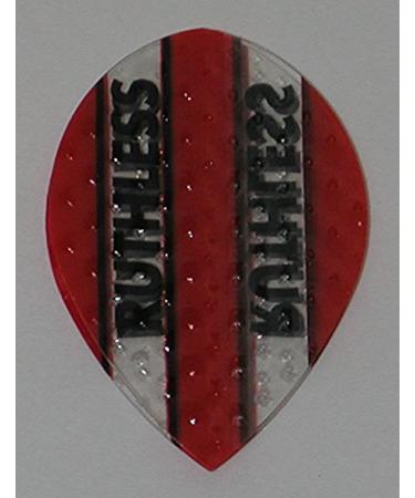 US Darts 3 Sets (9 Flights) Xtra Strong Ruthless RED Pear Shape Flights - Dimplex Style