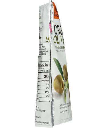 Gaea Organic Snack Pack Pitted Green Olives with Sea Salt and Lemon Juice - 2.3 oz (Pack of 8) â¦ - Buy Online on SooperMarket.com
