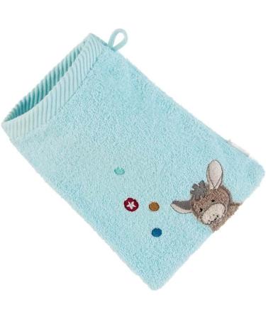 Sterntaler Washcloth Donkey Emmi - Medium Blue 21x15 cm | Premium Quality | International Shipping - Buy Online on SooperMarket.com
