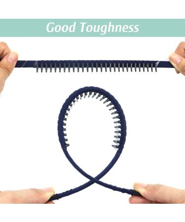 6 Pieces Teeth Comb Headband Fashion Hair Band Non-slip Hair Hoops Soft Satin Hair Hoop Hair Accessories Multi - Buy Online on SooperMarket.com