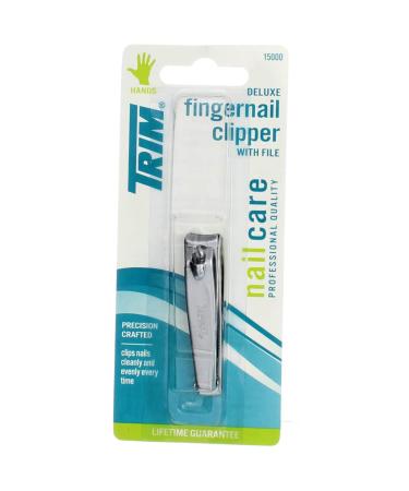 Trim Deluxe Fingernail Clipper with File 15000, 2 Ct - Nailclip Deluxe Size - Buy Online on SooperMarket.com