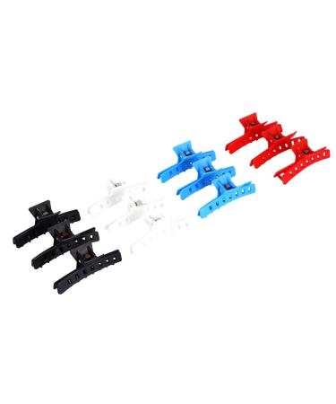 Plastic Hair Clip Claw Clips Hair Clamp 12 PCS Salon Stylist Claw Clamps Hairpin Hairdressing Styling Accessories Tools