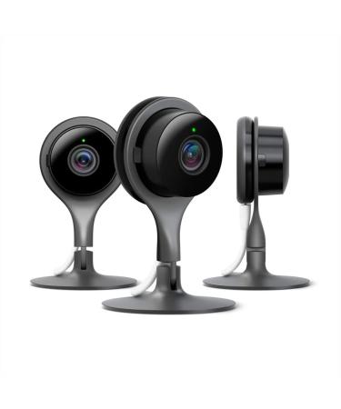 Google Nest Cam Indoor 3 Pack - Wired Indoor Camera for Home Security - Control with Your Phone and Get Mobile Alerts - Surveillance Camera with 24/7 Live Video and Night Vision 1st Gen 3 Count (Pack of 1) Nest Cam (Indoor, Wired)
