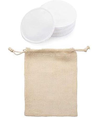 ZIEM 10PCS Reusable Cotton Rounds Makeup Remover Cotton Pads Reusable Facial sing Rounds Toner Pads Makeup Wipes with Laundry Bag Bamboo Washable Facial Rounds - Buy Online on SooperMarket.com