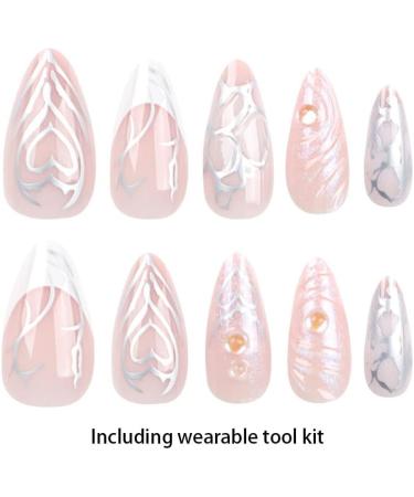 kesurpae Press On Nails Set Equipped With Wearable Tool Kit ABS Manicure Set False Nails Nail Durable And Long-lasting JP2786 - Buy Online on SooperMarket.com