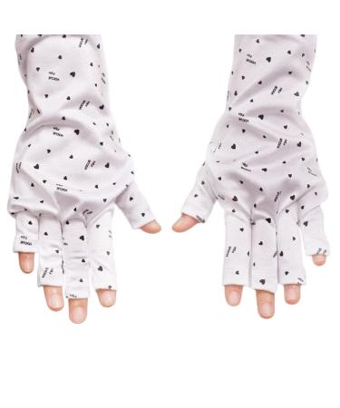 Moisturizing Gloves UPF 50+ Manicure Gloves Anti Uv Shield Gloves for Gel Nail Lamp Nail Art Fingerless Glove for Manicure Dryer Long 11.5X40 Cm