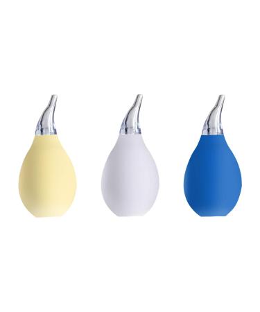 3pcs Premium Nasal Aspirator for Baby Professional Infant Toddlers Nose Cleaner Food Grade Reusable Booger Sucker Remover Best for Infant Nose Congestion Relief