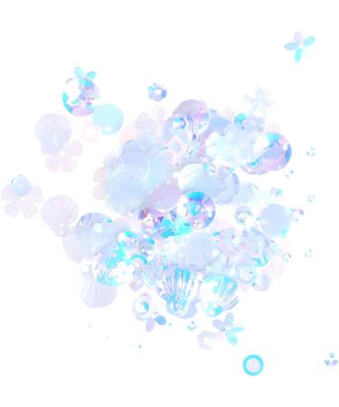 STOBOK 4 Packs DIY Pearls Spacer Beads Loose Sequins Paillettes Glitter Powder Super Flash White Whitex2pcs 2x1.2x0.1cmx2pcs - Buy Online on SooperMarket.com