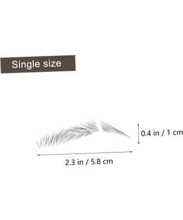 FOYTOKI 6pcs Eyebrow Stickers Brown Fake Eyebrows Makeup Eyebrow Transfer Black Eyebrow Water Transfer Paper 5.8X1X0.1CM Brown - Buy Online on SooperMarket.com