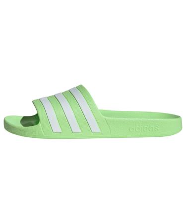 adidas Unisex Adilette Aqua Slipper 43 1/3 EU Green Spark Cloud White Green Spark