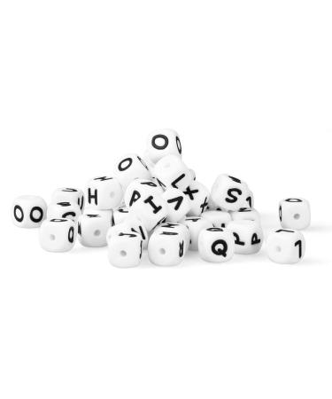 104PCS Square Silicone Alphabet Beads 12MM for DIY Jewelry Making | Weekjoey - Buy Online on SooperMarket.com