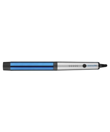 BabylissPRO Nano Titanium Professional Curling Wand For All Hair Types Reaches 430 Degrees For Long Lasting Curls 1 Inch Blue